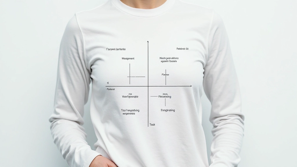 Schematische weergave van prioriteitsmatrix met vier quadranten